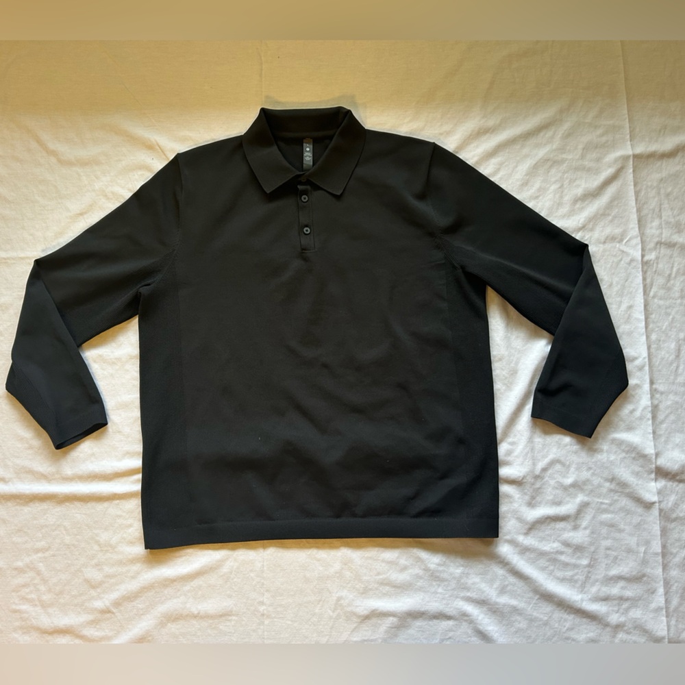 Lululemon Athletica Black Long Sleeve Dress Shirt